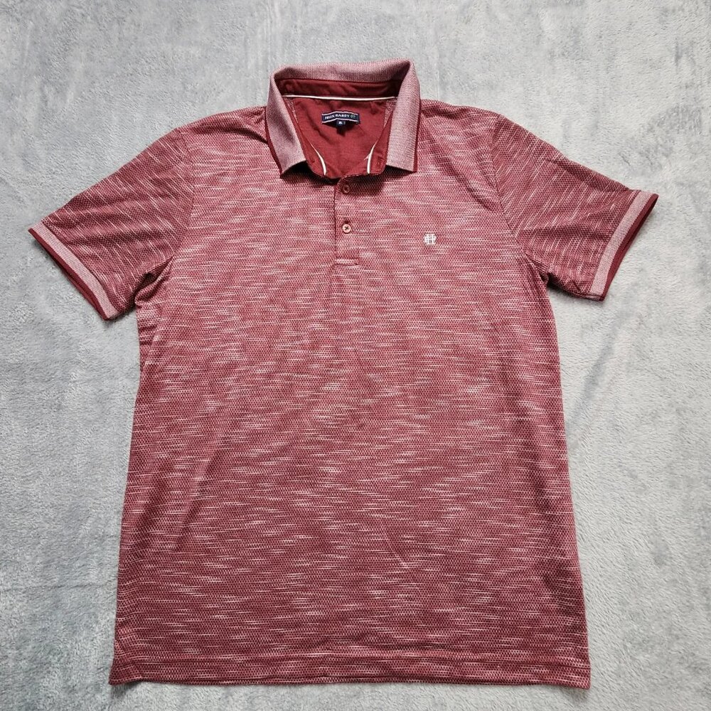 Felix Hardy Polo Shirt Men's XL Maroon Red Heathered Cotton Viscose Short Sleeve